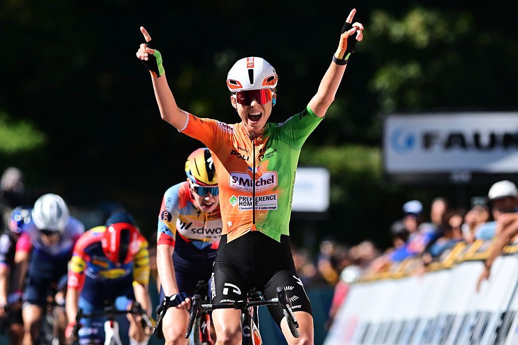 Solene Muller (St Michel - Preference Home - Auber93) wins stage 1 of the 2026 Faun Tour Femmes