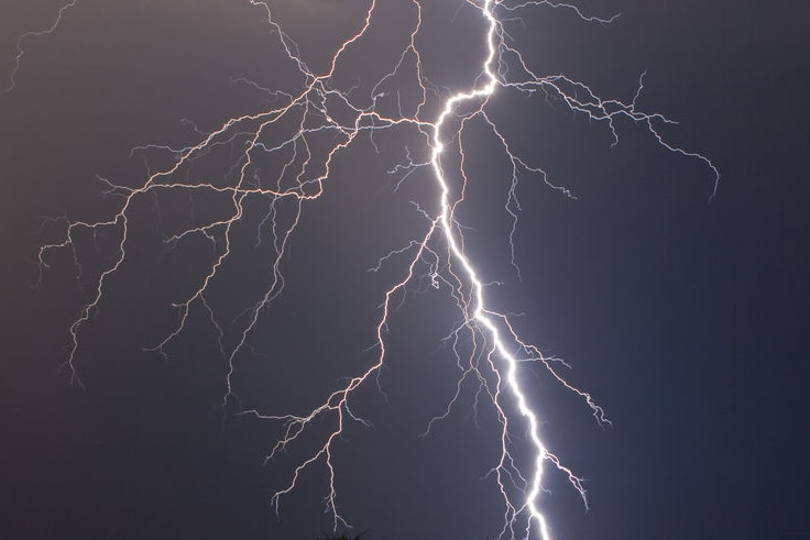 A bolt of lightning.