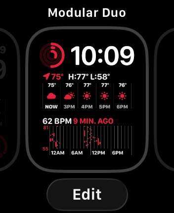 Edit your Apple Watch face to include useful information