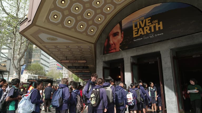 Auckland school children attend a screening of How to Live on Earth.