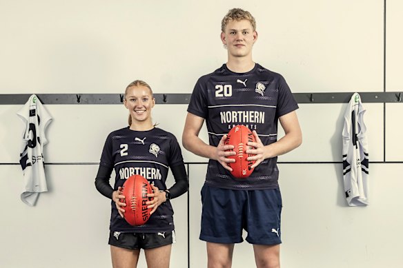 Draft contenders: 18-year-old students Maddy Meagher and Harry Van Hattum.