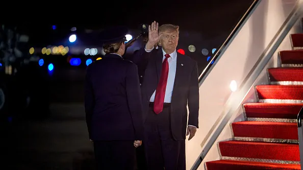 Donald Trump lashes out at ABC News reporter Rachel Scott during tense exchange on Dallas airport tarmac