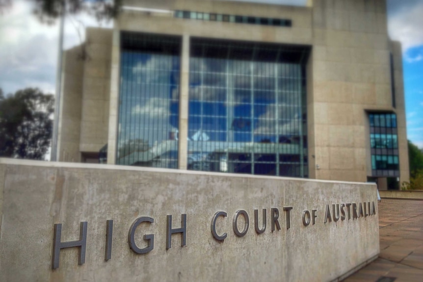 The front of the High Court courthouse in Canberra