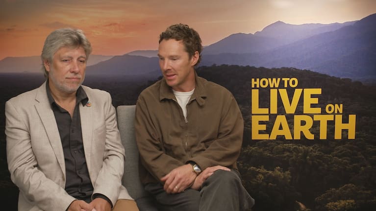 Benedict Cumberbatch with the documentary's executive producer Jonathan Hughes.