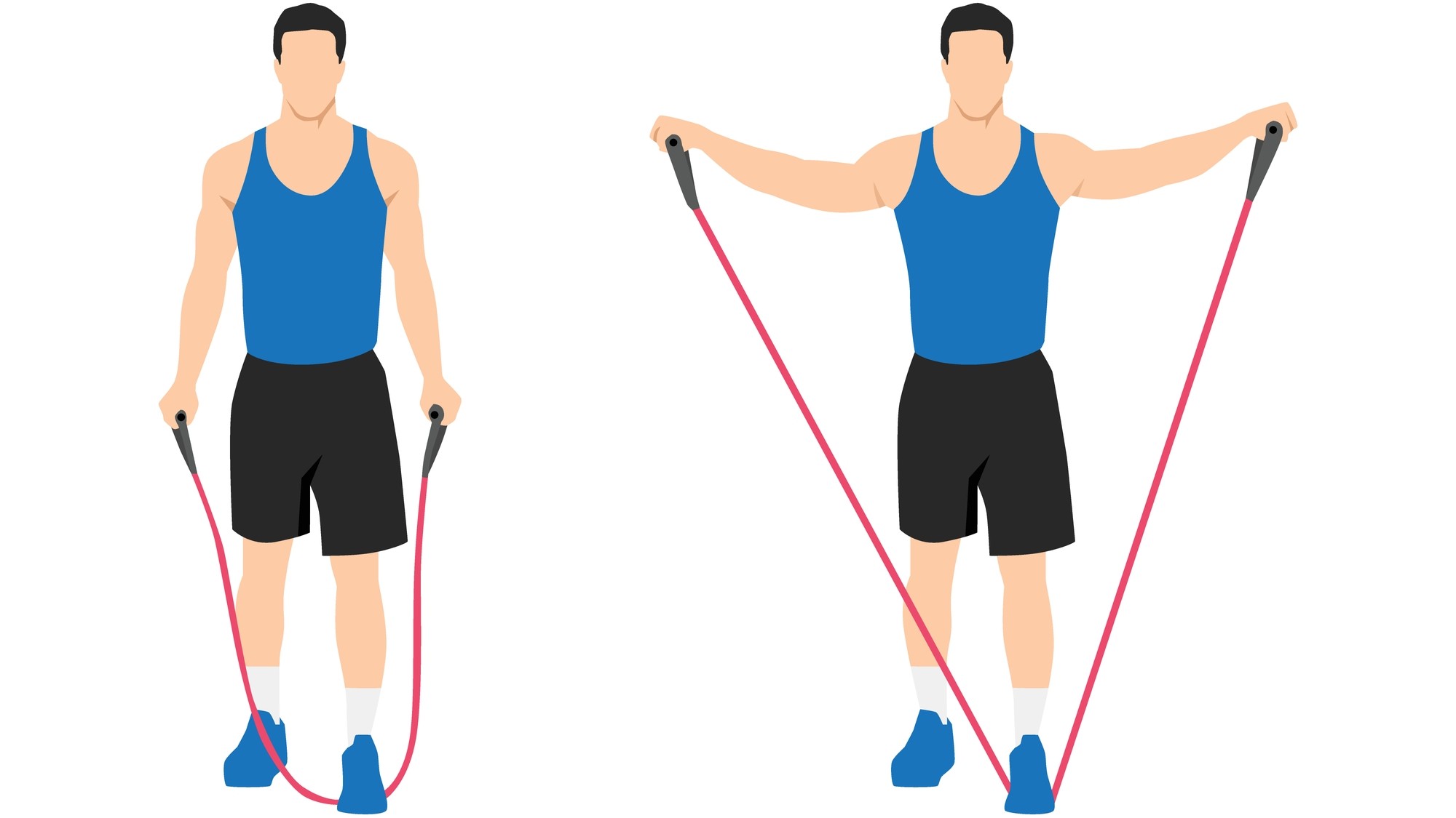 Vector resistance band lateral raises