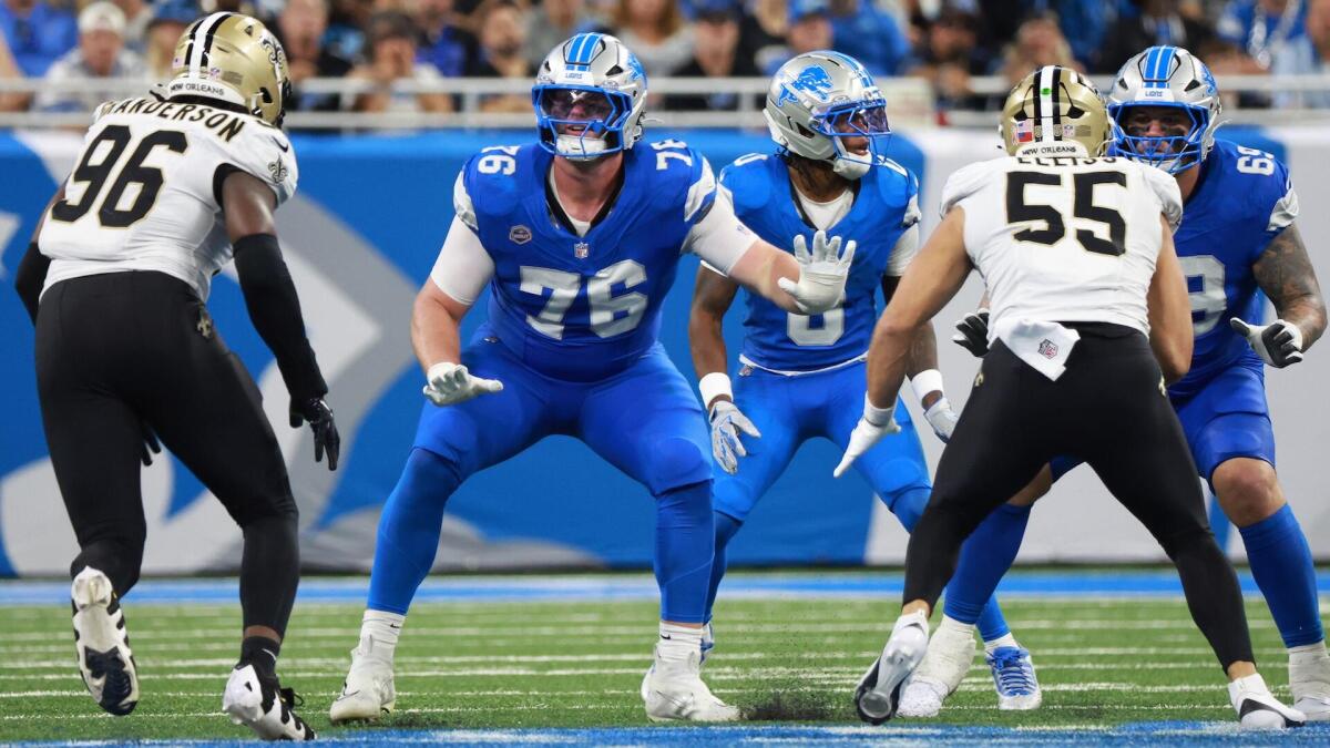 NFL Week 2 injury report: Lions down two starting offensive lineman vs. Bills