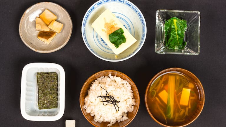 A Japanese breakfast: the meal looks different all over the world. 