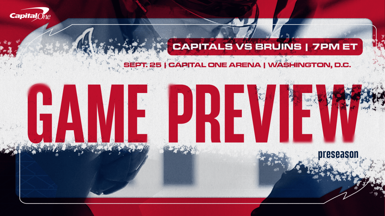 Caps Host Bruins in Lone Cap One Exhibition