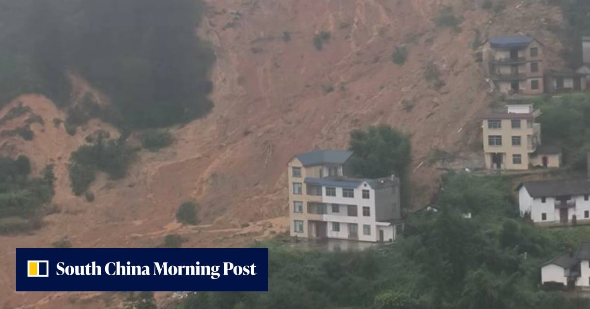 Typhoon Saudel: days of flooding trigger fatal landslide in central China