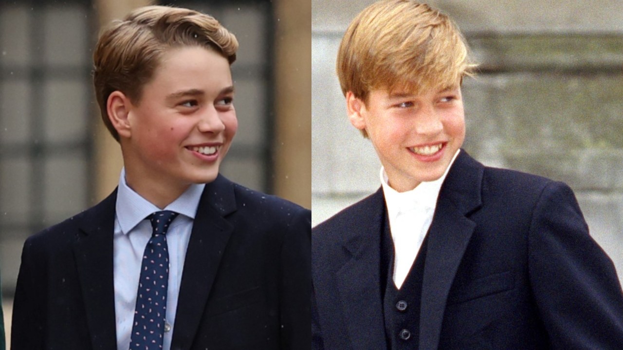 'His father's double': Prince George, 13, turns heads as Prince William and Princess Catherine drop him off for first day at Eton College