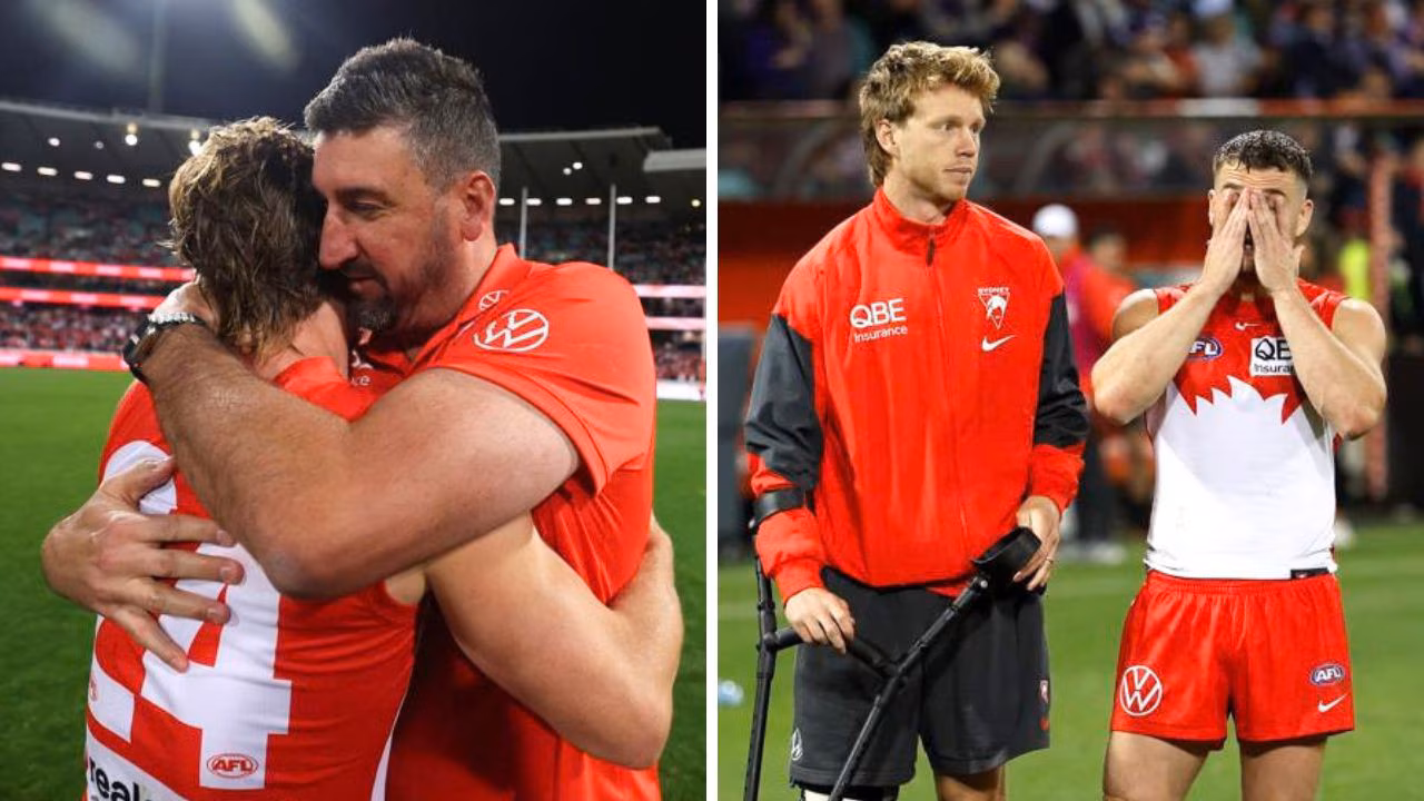 AFL 2026: Dane Rampe tears spark retirement speculation after Sydney Swans prelim final collapse vs Fremantle