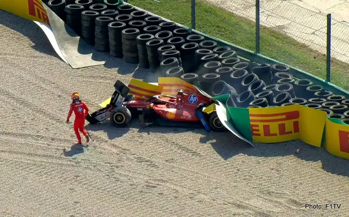 charles leclerc ferrari crash monza
