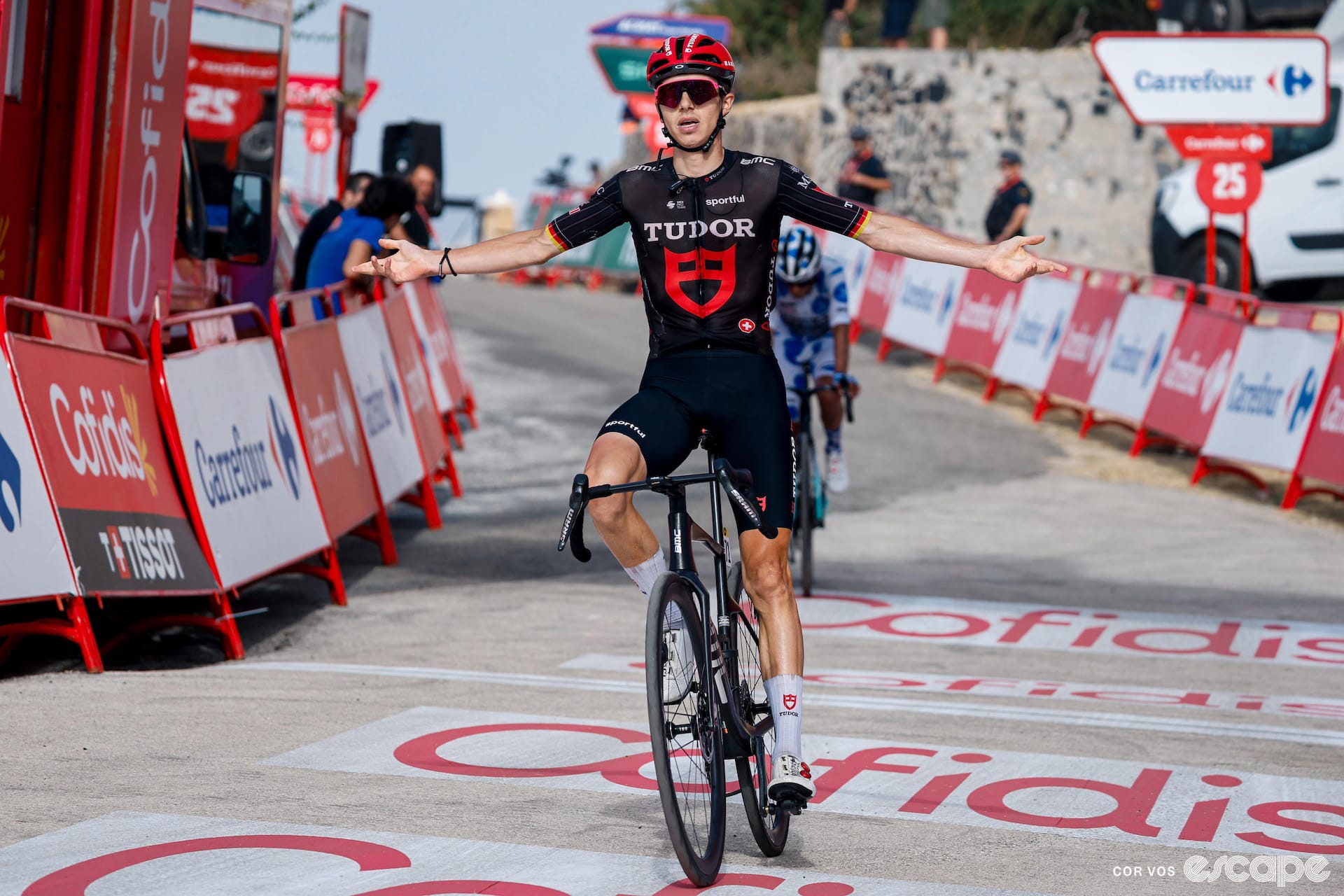 Vuelta stage 14: Marco Brenner wins Tudor's first Grand Tour stage from the breakaway