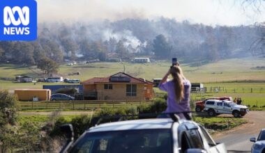 Multiple bushfire alerts in Tasmania as winds make blazes difficult to control