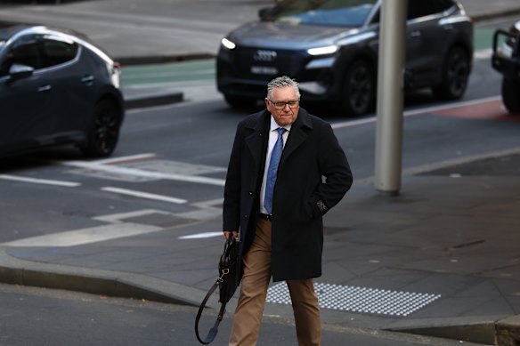 Ray Hadley arrives at court on Wednesday.