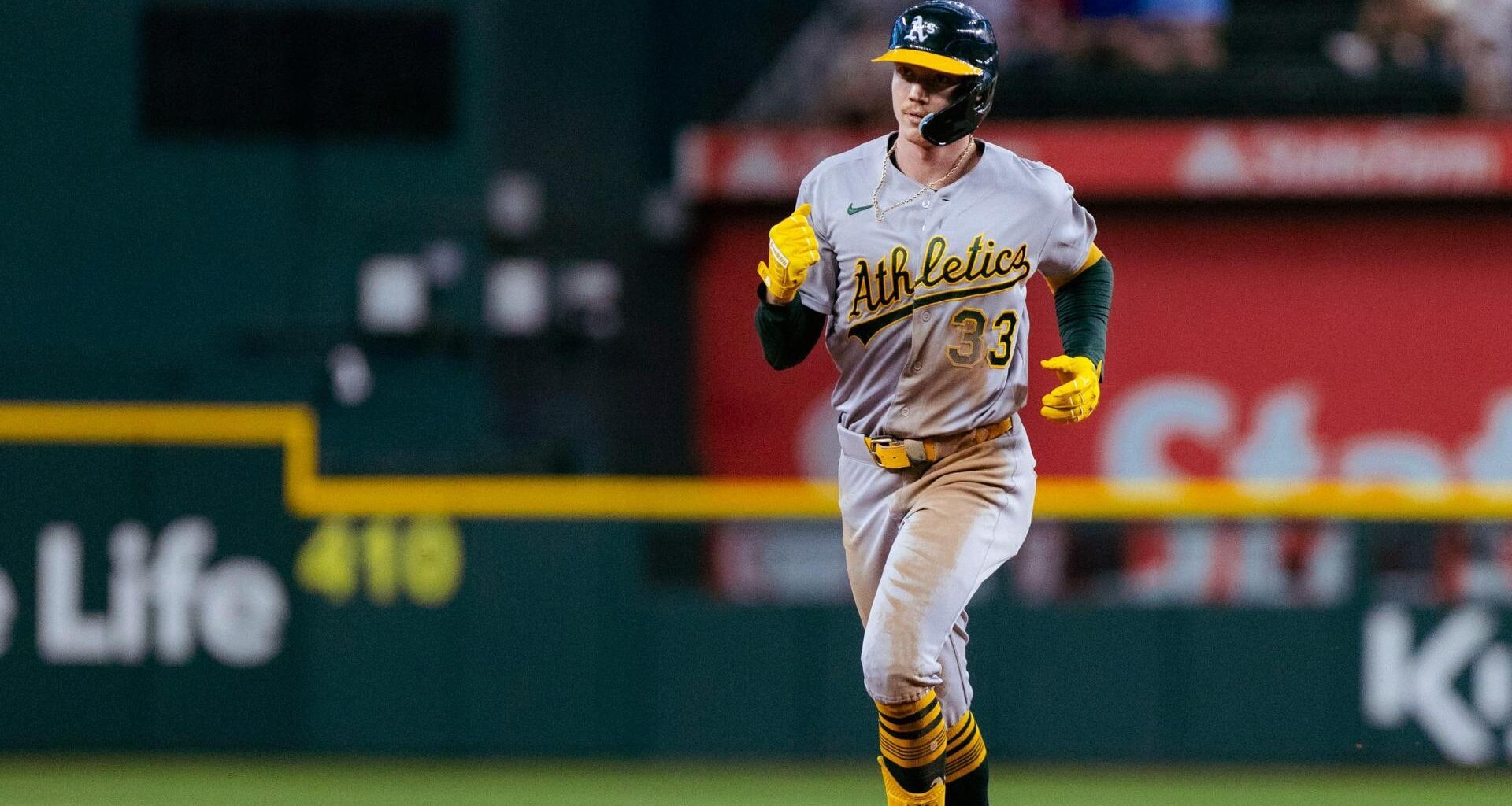 Bolte's first career multihomer game leads Athletics over Rangers 9-2