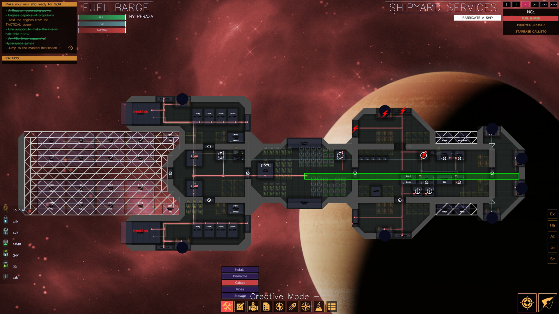 a shot from a 2D sci-fi video game