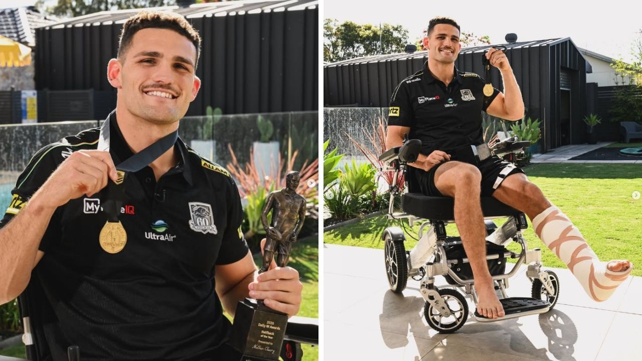 Dally M Medal 2026 live updates: Nathan Cleary wins Dally M Medal at home in wheelchair, Jaime Chapman, star’s partner turn heads on red carpet