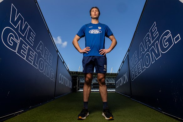 Calm and consistent in the heat of battle: Geelong defender Jack Henry.