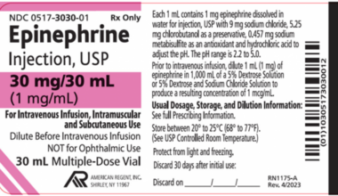 Epinephrine injections recalled over sterility concerns