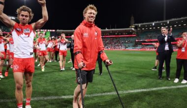 'Devastating': Sydney Swans bracing for the worst after captain Callum Mills' knee injury