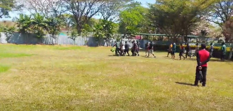 A wildlife worker was attacked by a crocodile at Adventure Park in Port Moresby, Papua New Guinea.