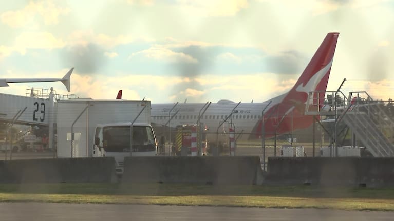 Emergency crews could be seen waiting on the tarmac as the aircraft arrived.