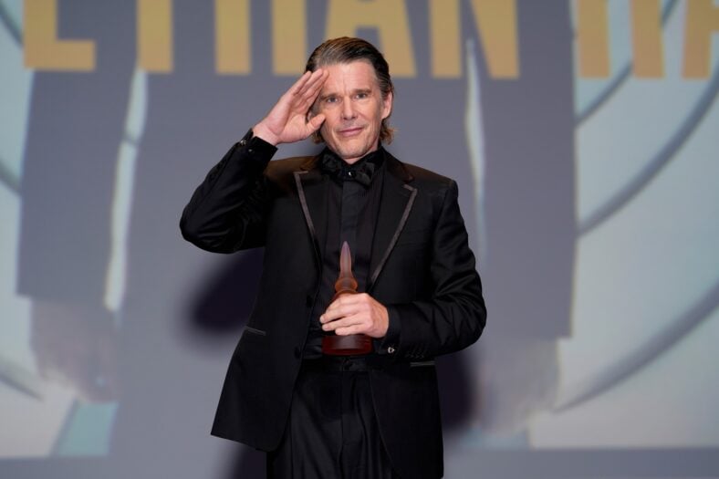 Ethan Hawke & family at Deauville Film Festival