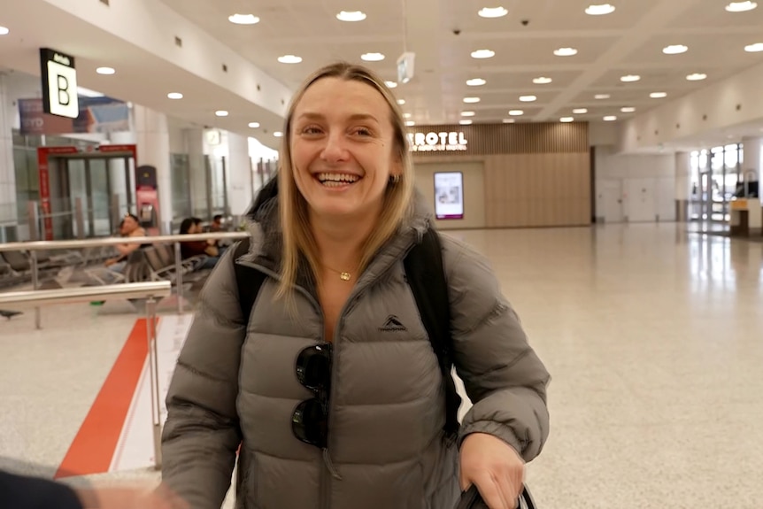 Passenger Sari-Elle Kraemer at Sydney Airport
