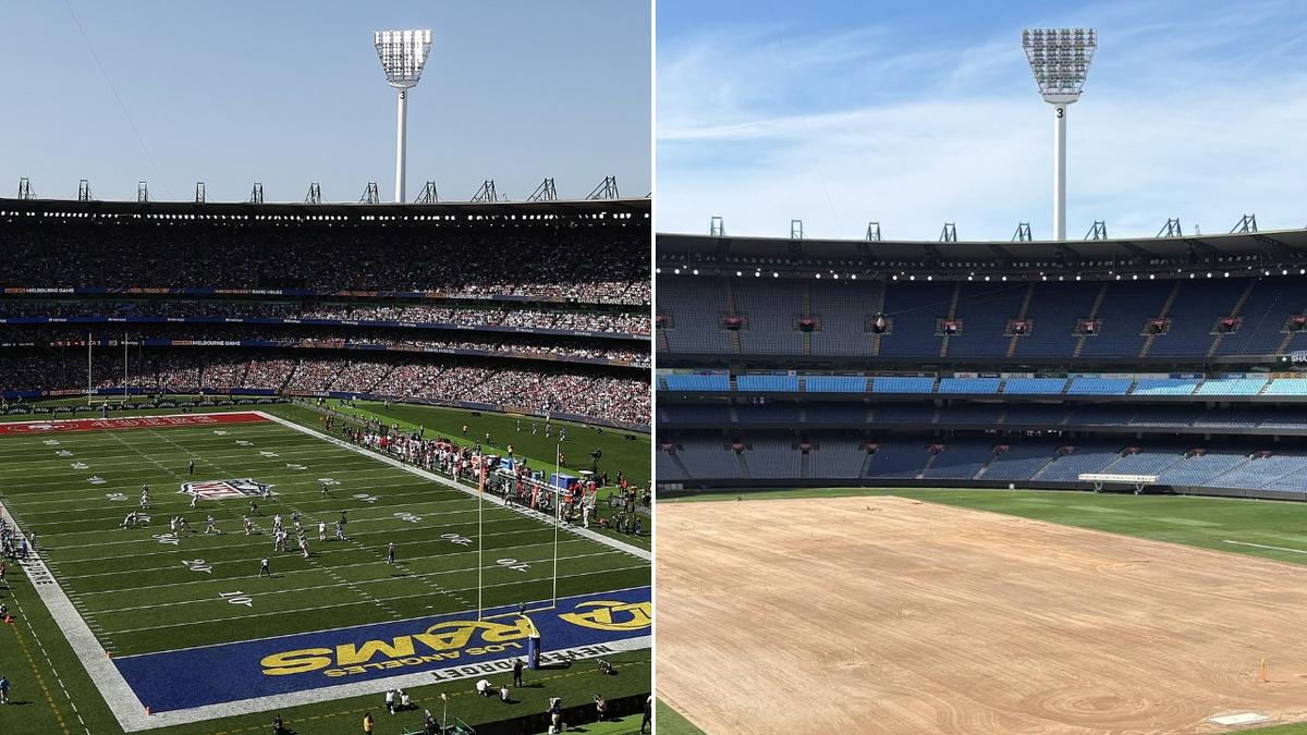 MCG immediately moves on from NFL in staggering 24-hour transformation with AFL grand final on the horizon