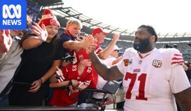 As the NFL put on a show for the ages in Melbourne the San Francisco 49ers ransacked 'Rams House'