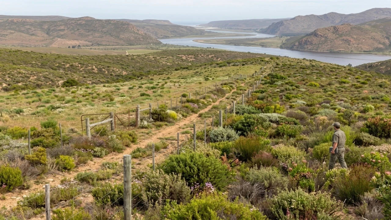 An AI-generated representative image describing Lower Porterberg Nature Reserve, which wildlife photographer Chris Fallows bought as part of his effort to restore degraded South African farmland to native habitat. Credits - Google gemini Gemini_Generated_Image_exd3adexd3adexd3