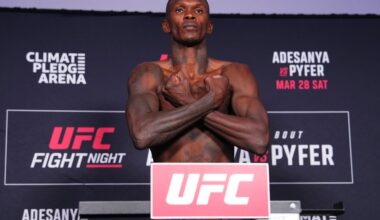 Israel Adesanya arrives in Australia to train with Alexander Volkanovski