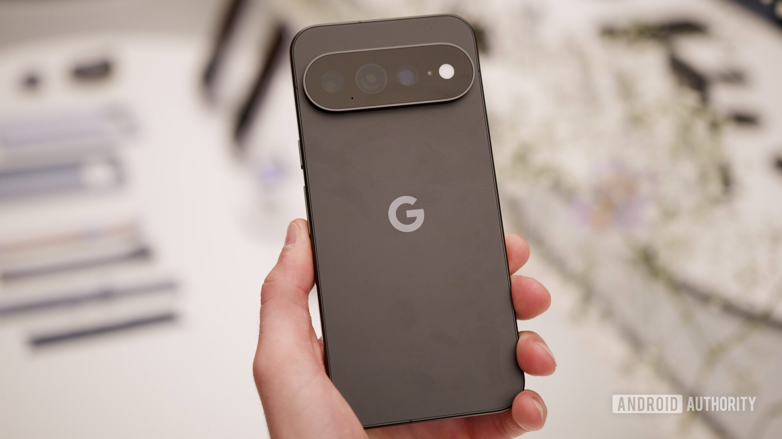 The Google Pixel 11 Pro XL in its matte Obsidian color.