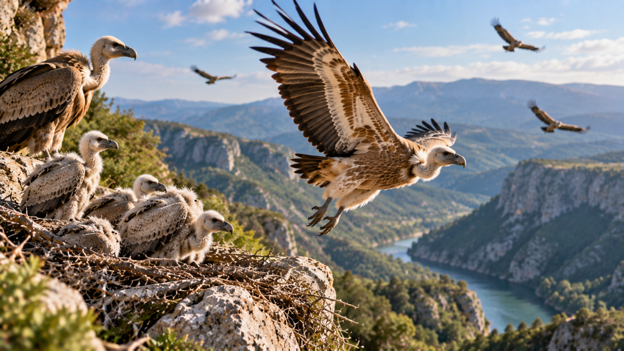 Image AI generated Griffon Vulture population reached 70 birds