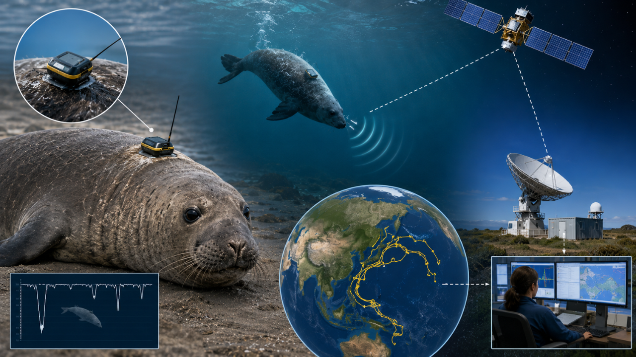 Image Ai generated How electronic tags tracked northern elephant seals for 17 years