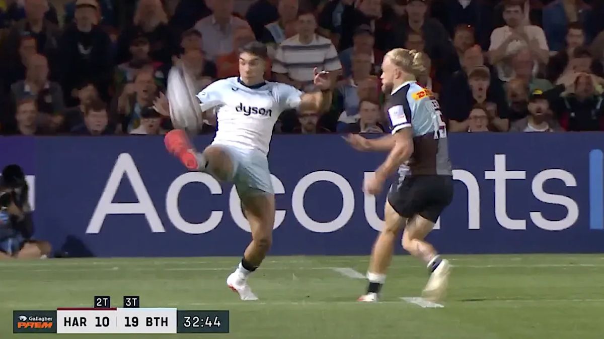 ‘No way!’: International rugby star pulls off simply RIDICULOUS intercept... with his foot