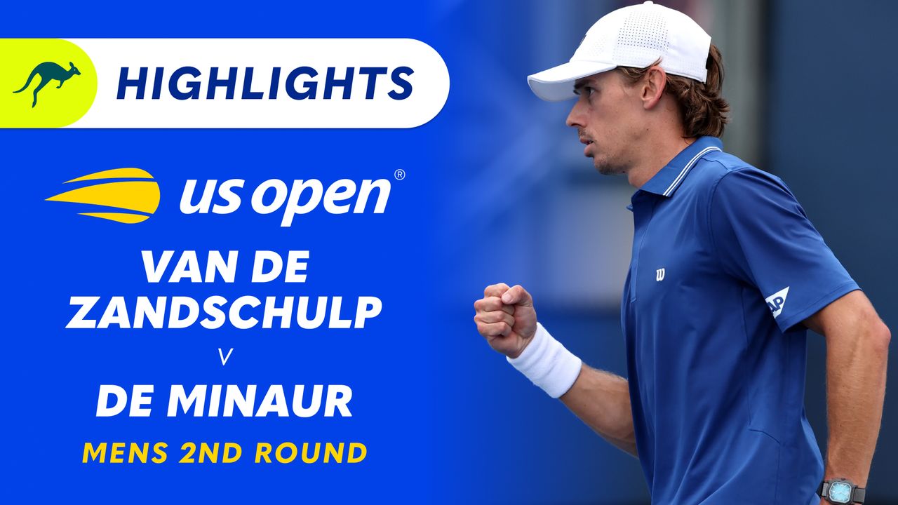 Watch US Open Tennis - Season 2026 - Round 2: Botic van de Zandschulp vs Alex de Minaur | Match Highlights - 9Now