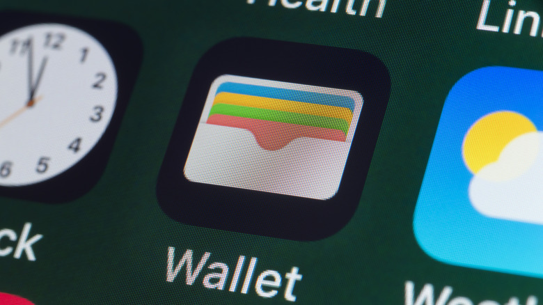Close-up view of the Wallet app on an iOS device screen.
