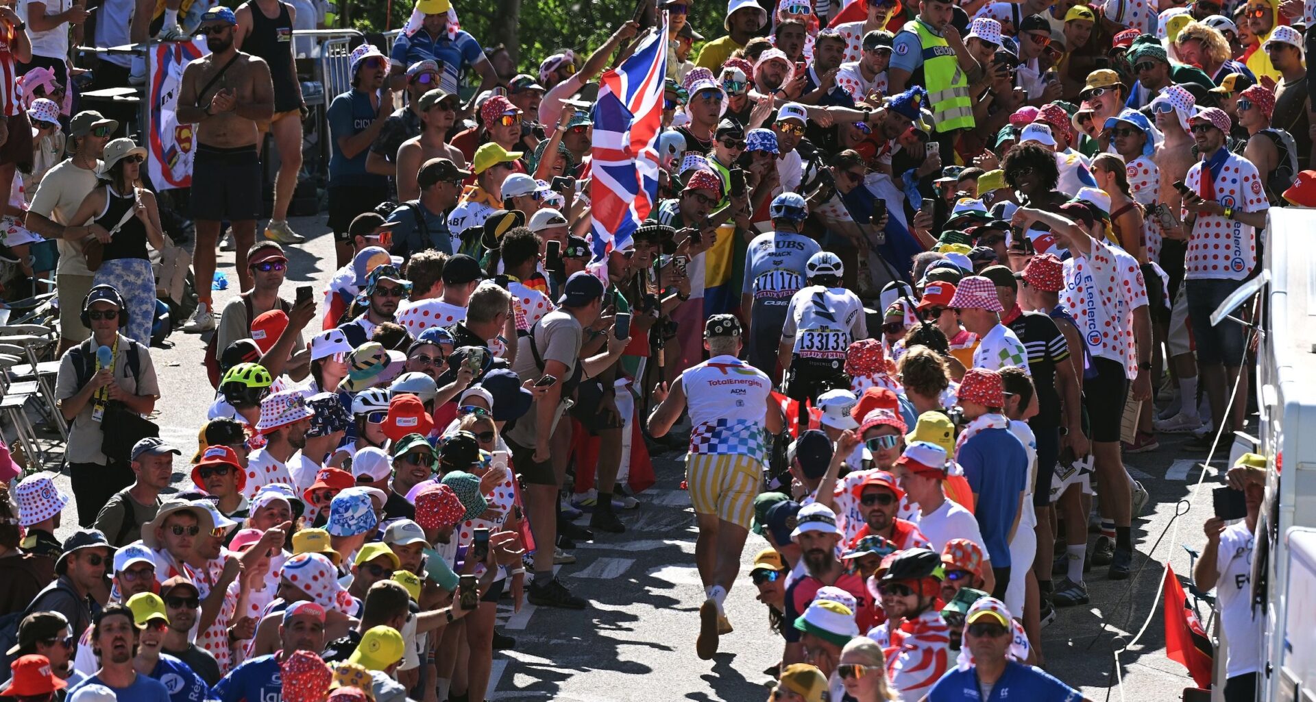 When cycling fans and riders get too close for comfort