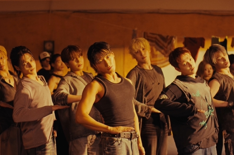 Ateez performs in the music video for "Bad," the lead track from its 14th EP, "Golden Hour: Part. 5." (KQ Entertainment)