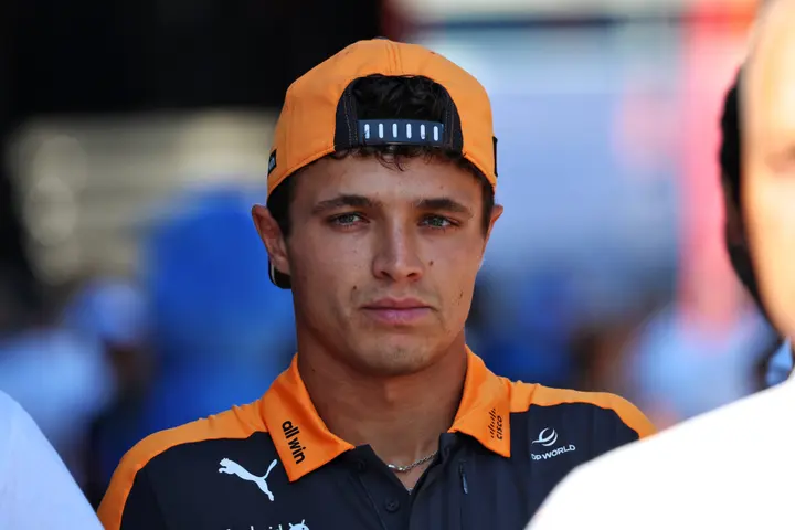 Norris fumed at his bad luck, but Mercedes think there was more to it (Photo: Race Pictures)