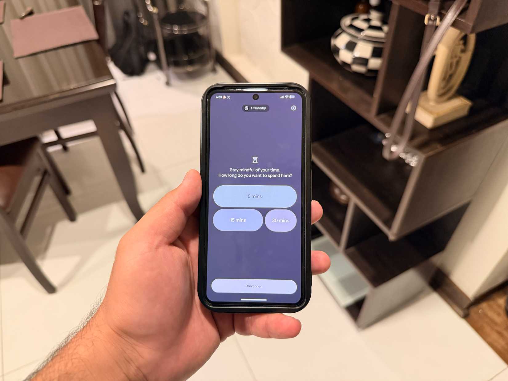 Pause Point Digital Wellbeing tool running on Pixel 8