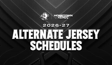 Sabres announce 2026-27 alternate jersey schedule