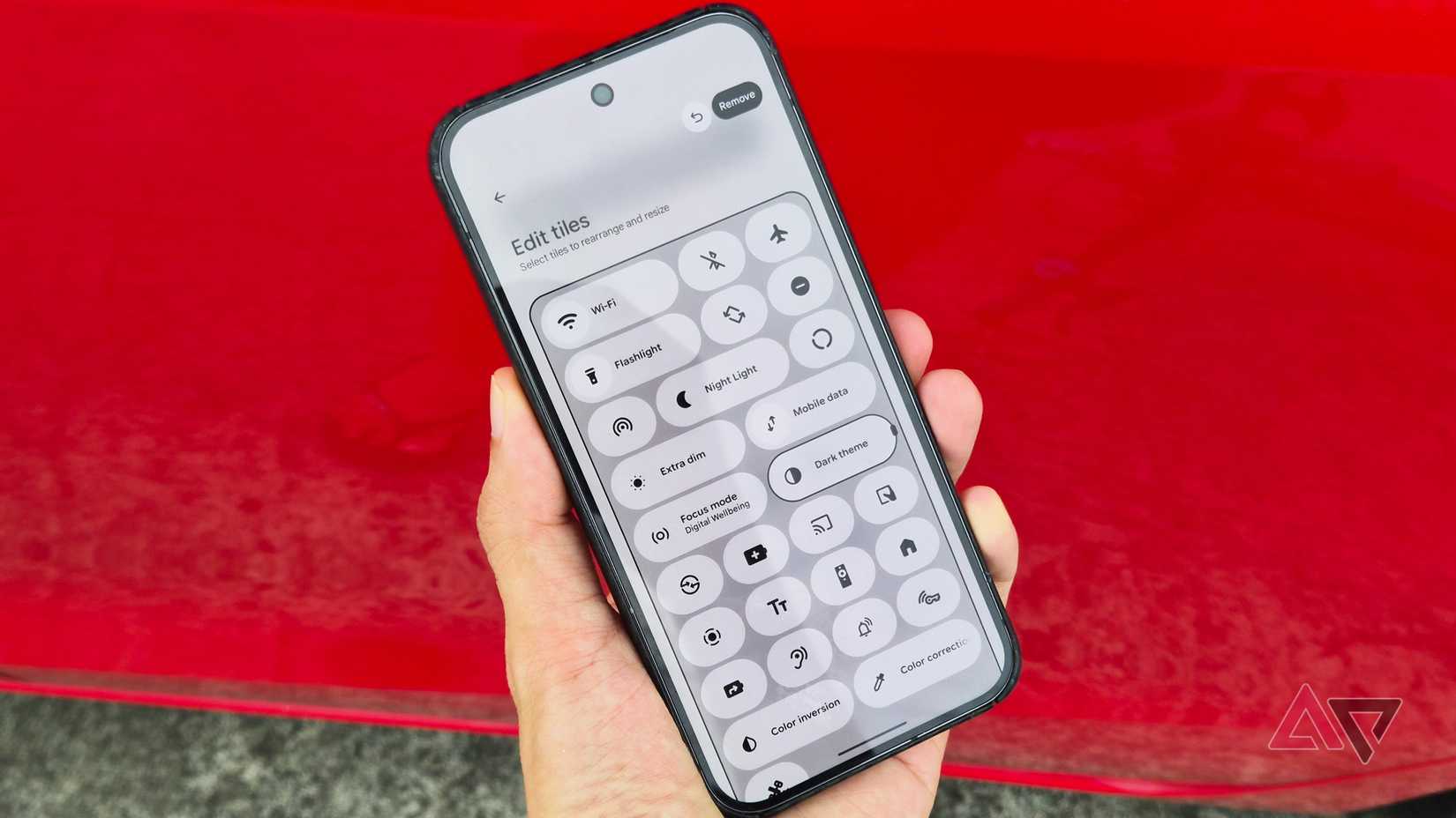 Quick settings panel on Google Pixel 9 Pro XL with light theme on Android 17
