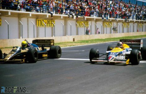 Ayrton Senna, Nigel Mansell, Jerez, 1986