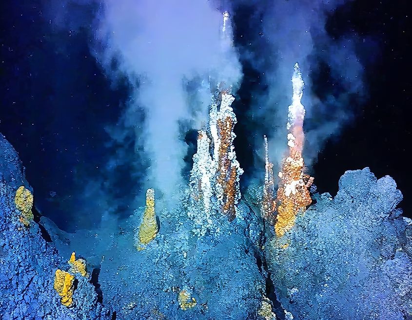 Deep sea hydrothermal vents in the Mid-Atlantic