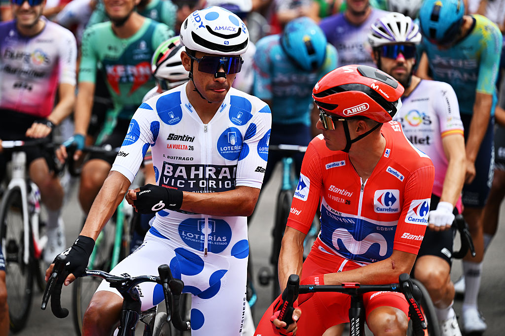Enric Mas (Movistar) before stage 10 of the 2026 Vuelta a Espa&ntilde;a in Alcaraz, Spain. (Photo by Tim de Waele/Getty Images)
