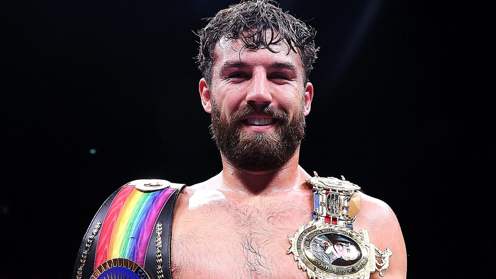 Pat Brown celebrates victory over John Hedges (Credit: Matchroom Boxing)