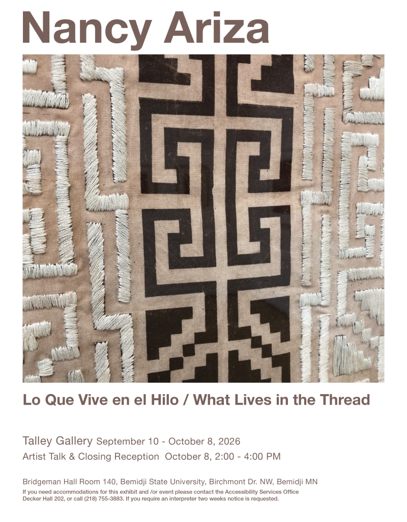 Bemidji State's Talley Gallery to display prints, textiles by Nancy Ariza